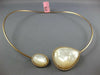 LARGE 1.10CT DIAMOND & AAA MOTHER OF PEARL 14KT ROSE GOLD HALO CHOKER NECKLACE