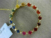 LARGE 1.20CT DIAMOND MULTI COLOR SAPPHIRE 14K YELLOW GOLD CIRCLE OF LIFE PENDANT