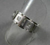 WIDE 7mm HAND CRAFTED .45CT F VVS DIAMOND 14KT WHITE GOLD MENS WEDDING BAND !!!!