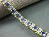 ESTATE WIDE 11.80CT DIAMOND & AAA TANZANITE 14KT W&Y GOLD BRACELET STUNNING 1913