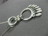 ANTIQUE LARGE .40CT DIAMOND 18KT WHITE GOLD 3D FILIGREE CHANDELIER PENDANT #3029