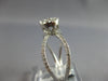 ESTATE LARGE .64CT DIAMOND 14KT WHITE GOLD FLOWER CRISS CROSS INFINITY LOVE RING