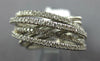 ESTATE LARGE .97CT DIAMOND 14KT WHITE GOLD 3D MULTI ROW CRISS CROSS X LOVE RING