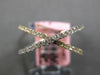ESTATE .46CT DIAMOND 14K 2 TONE GOLD 3D CLASSIC CRISS CROSS INFINITY X LOVE RING