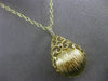 ESTATE LARGE .30CT DIAMOND 18K YELLOW GOLD ETOILE CROWN FLOATING PENDANT & CHAIN