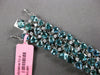 EXTRA LARGE 14.63CT DIAMOND & AAA BLUE TOURMALINE 18K WHITE GOLD TENNIS BRACELET
