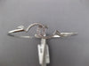 ESTATE .26CT DIAMOND 14KT WHITE GOLD 3D DOUBLE HEART LOVE KNOT BANGLE BRACELET