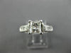 LARGE 1.71CT ROUND PRINCESS & BAGUETTE DIAMOND 14K WHITE GOLD 3D ENGAGEMENT RING