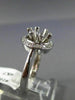 ESTATE WIDE .35CT DIAMOND 14KT WHITE GOLD HALO SEMI MOUNT ENGAGEMENT RING #1028