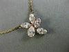 1.54CT WHITE & PINK DIAMOND 18K WHITE & ROSE GOLD 3D BY THE YARD FLOWER NECKLACE