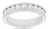 .75CT DIAMOND 14KT WHITE GOLD 3D CHANNEL FILIGREE SEMI ETERNITY ANNIVERSARY RING