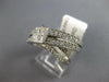 LARGE .97CT DIAMOND 18K WHITE GOLD ROUND & PRINCESS MULTI ROW INFINITY LOVE RING