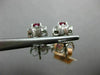 ESTATE 3.62CT DIAMOND & AAA RUBY 14KT WHITE GOLD 3D OVAL FLOWER HANGING EARRINGS