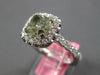 LARGE GIA CERTIFIED 2.72CT WHITE & GREEN DIAMOND 18KT WHITE GOLD ENGAGEMENT RING