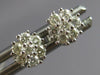 ESTATE SMALL .25CT DIAMOND 14KT WHITE GOLD 3D FLOWER SNOWFLAKE STUD EARRINGS