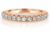 ESTATE .54CT DIAMOND 18KT ROSE GOLD 3D SEMI ETERNITY WEDDING ANNIVERSARY RING
