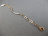 ESTATE .52CT DIAMOND 14KT WHITE & ROSE GOLD 3D CLASSIC BAR FUN LOVE BRACELET