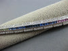 ESTATE WIDE & LONG 7.62CT DIAMOND & MULTI COLOR SAPPHIRE 14K WHITE GOLD BRACELET
