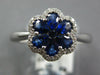 .71CT DIAMOND & AAA SAPPHIRE 18K WHITE GOLD PEAR SHAPE INVISIBLE FLOWER FUN RING