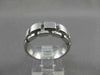 ESTATE 14KT WHITE GOLD MATTE & SHINY BRICK WEDDING ANNIVERSARY BAND RING #23237