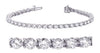 ESTATE LARGE 9.0CT DIAMOND PLATINUM 3D CLASSIC ROUND THREE PRONG TENNIS BRACELET