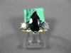 ESTATE 1.50CT DIAMOND & AAA SAPPHIRE 14KT WHITE & YELLOW GOLD 3D ENGAGEMENT RING