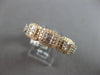 LARGE 1.15CT DIAMOND 14KT ROSE GOLD 3D ROUND & BAGUETTE UNISEX ANNIVERSARY RING