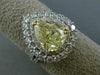 LARGE GIA 4.25CT WHITE & FANCY YELLOW DIAMOND 18KT TWO TONE GOLD ENGAGEMENT RING