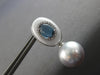 3.71CT DIAMOND & AAA BLUE TOPAZ & WHITE AGATE & PEARL 18K WHITE GOLD 3D EARRINGS