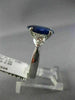 ESTATE LARGE EGL 5.03CT DIAMOND & AAA SAPPHIRE PLATINUM 3 STONE ENGAGEMENT RING