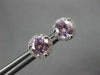 ESTATE 2.1CT DIAMOND & AAA PINK QUARTZ 14K WHITE GOLD HALO MARTINI STUD EARRINGS