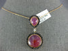 7.73CT BLACK DIAMOND & AAA SLICED RUBY 18KT ROSE GOLD CIRCULAR TEAR DROP PENDANT