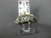 ESTATE .84CT EMERALD CUT DIAMOND 14KT WHITE & YELLOW GOLD ENGAGEMENT RING #3756
