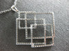 ESTATE LARGE 1.90CT DIAMOND 18KT WHITE GOLD 3D MULTI SQUARE LOVE KNOT PENDANT