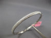 WIDE 2.08CT DIAMOND 14KT WHITE GOLD 3D 3 ROW SEMI ETERNITY LOVE BANGLE BRACELET