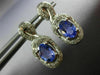 ESTATE 2.47CT DIAMOND & AAA TANZANITE 14KT WHITE GOLD PAVE SWIRL EARRINGS #15690
