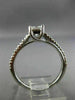 ESTATE .66CT ROUND & PRINCESS DIAMOND 14KT WHITE GOLD SOLITAIRE ENGAGEMENT RING
