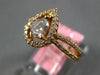 .67CT DIAMOND 18K YELLOW GOLD 3D CLASSIC ROUND & PEAR SHAPE HALO ENGAGEMENT RING