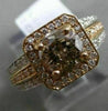 2.54CT WHITE & CHOCOLATE FANCY DIAMOND 18KT WHITE & ROSE GOLD 3D ENGAGEMENT RING