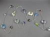 ANTIQUE EXTRA LONG 45.0CT EXTRA FACET MULTI SHAPE & GEM 14KT WHITE GOLD NECKLACE