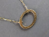 LARGE 1.17CT DIAMOND 14KT YELLOW GOLD CLASSIC OPEN OVAL MULTI ROW LOVE NECKLACE