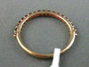 ESTATE .43CT RUBY 14KT ROSE GOLD CLASSIC SEMI ETERNITY WEDDING ANNIVERSARY RING
