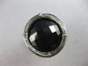 ESTATE EXTRA LARGE AAA BLACK ONYX 18KT BLACK GOLD 3D ROUND FILIGREE FUN RING