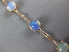 ESTATE 8.06CT DIAMOND & AAA OPAL 14KT ROSE GOLD ROUND BAMBOO FUN TENNIS BRACELET