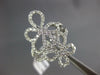 ESTATE LARGE 1.20CT DIAMOND 18KT WHITE GOLD 3D CLASSIC FLOWER BUTTERFLY FUN RING