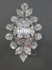 LARGE 4.38CT DIAMOND 18KT WHITE GOLD 3D MULTI SHAPE CLUSTER FLOWER COCKTAIL RING
