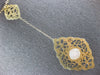 LARGE 10.4CT DIAMOND & AAA MOONSTONE 14K ROSE GOLD LARIAT DOUBLE STRAND NECKLACE