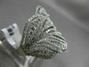 ESTATE EXTRA LARGE 2.03CT DIAMOND 18KT WHITE GOLD 3D MULTI LEAF ANNIVERSARY RING