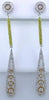 1.03CT WHITE & FANCY YELLOW DIAMOND 18KT WHITE AND ROSE GOLD 3D HANGING EARRINGS