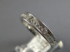.12CT DIAMOND 14KT WHITE GOLD FILIGREE BEADED ETERNITY WEDDING ANNIVERSARY RING